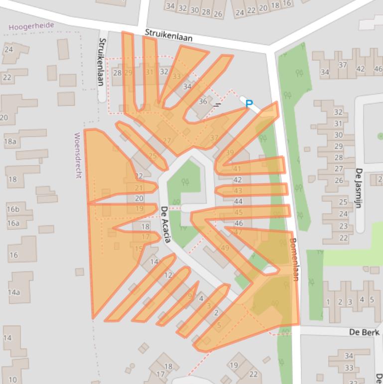 Kaart van postcodegebied 4631DB.