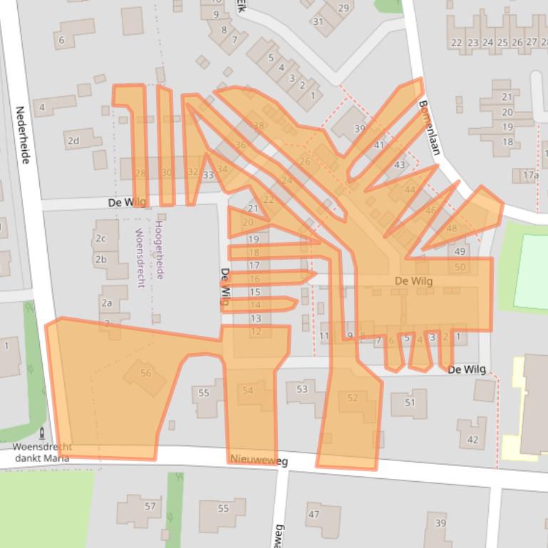 Kaart van postcodegebied 4631DC.