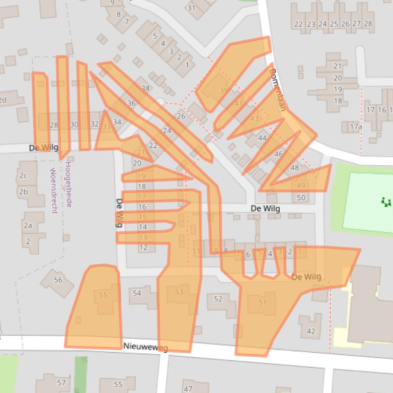 Kaart van postcodegebied 4631DD.