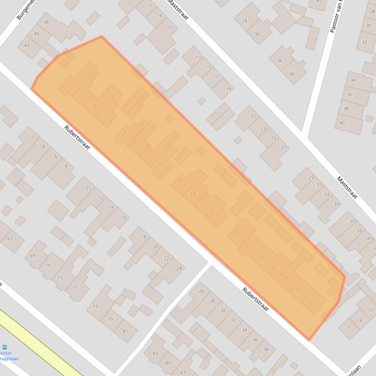 Kaart van postcodegebied 4631EA.