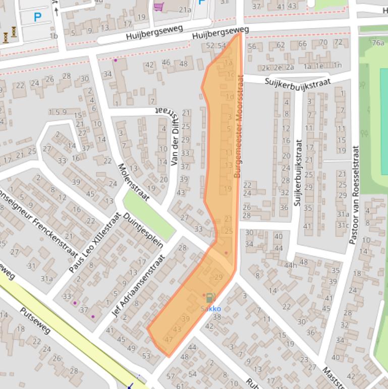 Kaart van postcodegebied 4631EC.