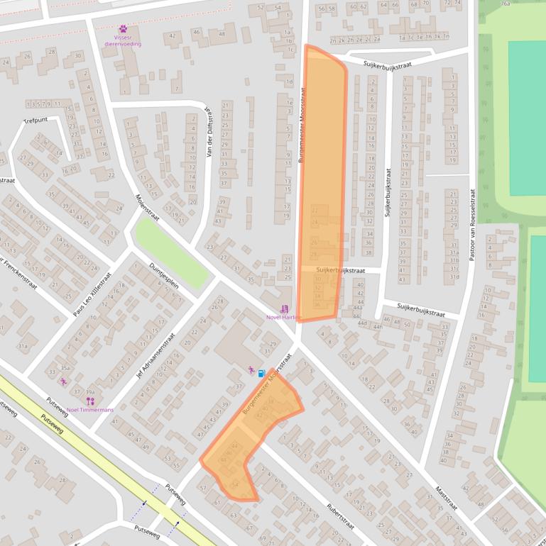 Kaart van postcodegebied 4631ED.