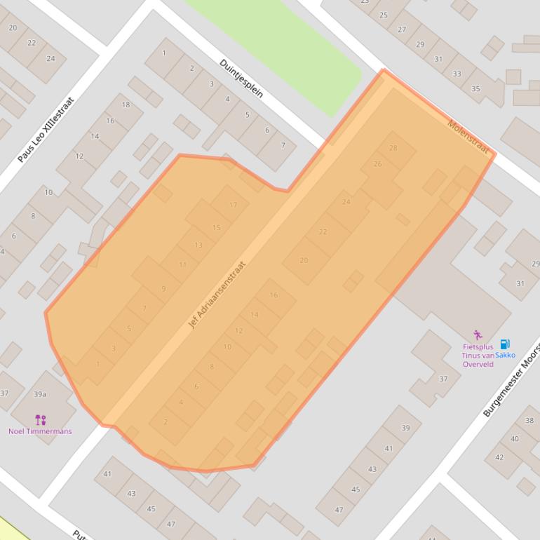 Kaart van postcodegebied 4631EE.