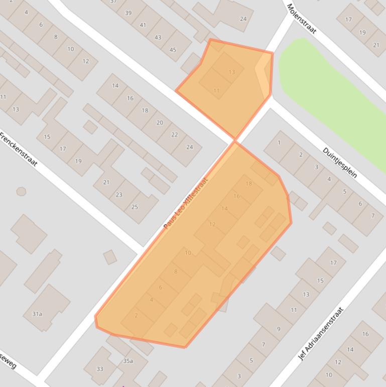 Kaart van postcodegebied 4631EH.