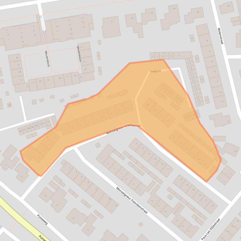 Kaart van postcodegebied 4631EK.
