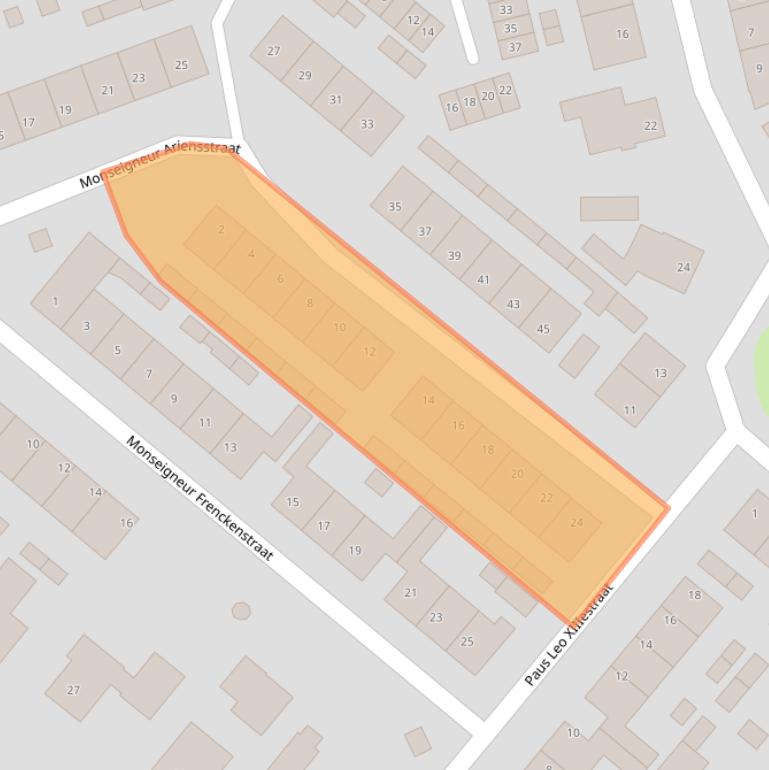 Kaart van postcodegebied 4631EL.