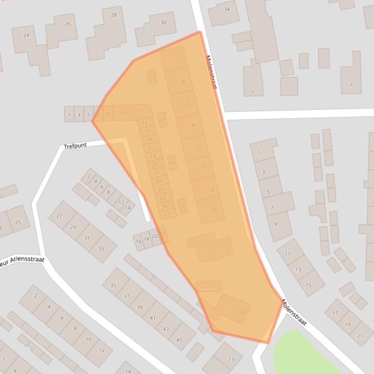 Kaart van postcodegebied 4631EN.