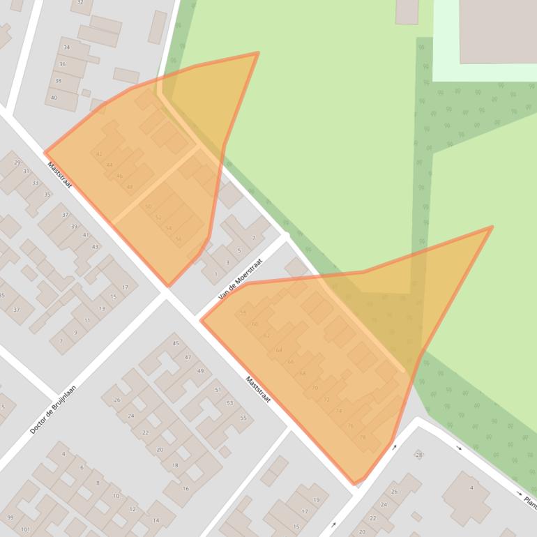 Kaart van postcodegebied 4631ES.