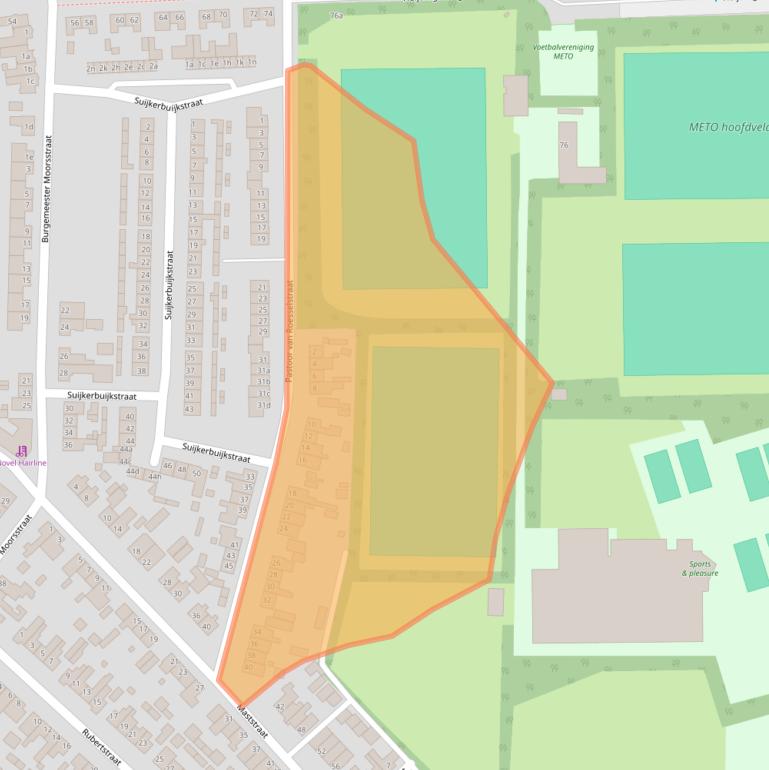 Kaart van postcodegebied 4631EV.