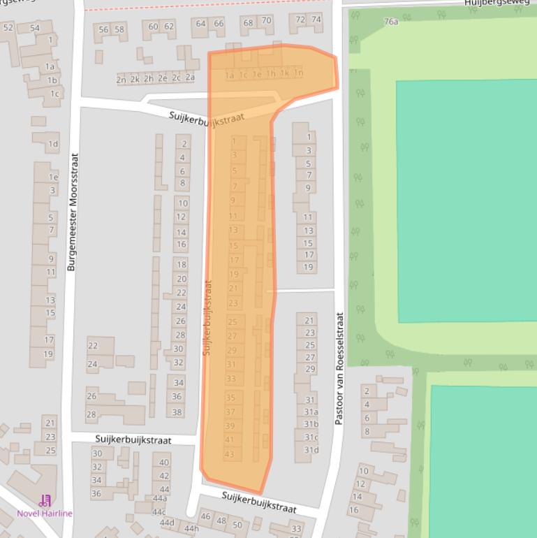 Kaart van postcodegebied 4631EW.