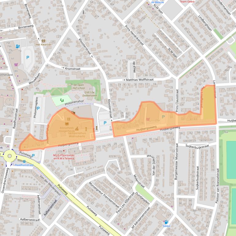 Kaart van postcodegebied 4631GC.