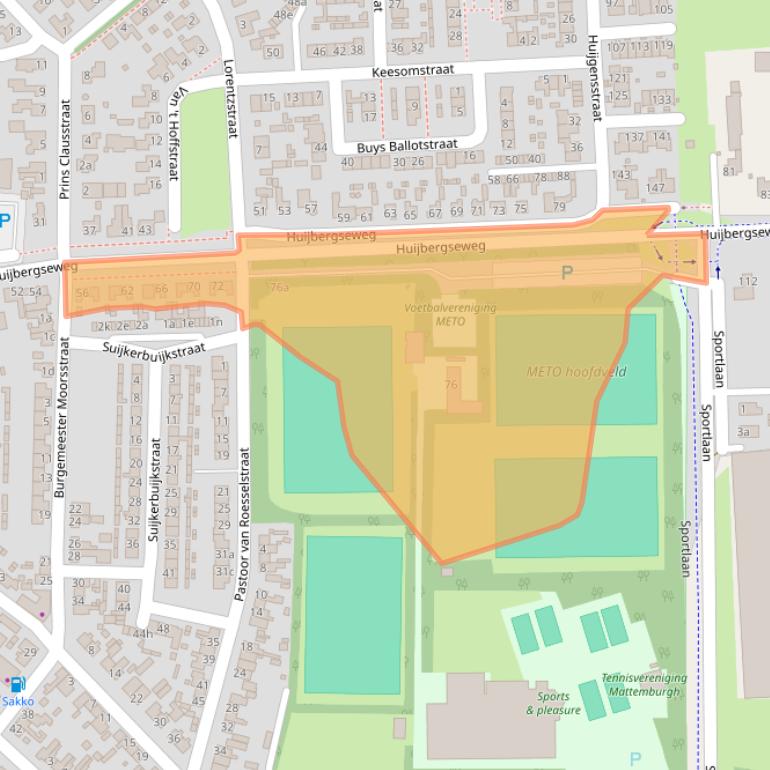 Kaart van postcodegebied 4631GH.