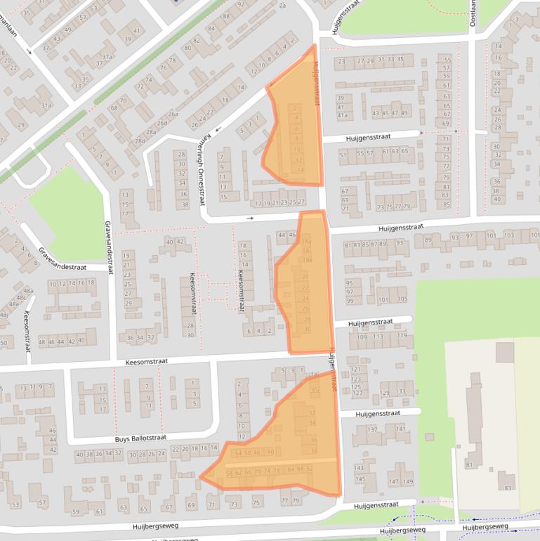 Kaart van postcodegebied 4631GR.