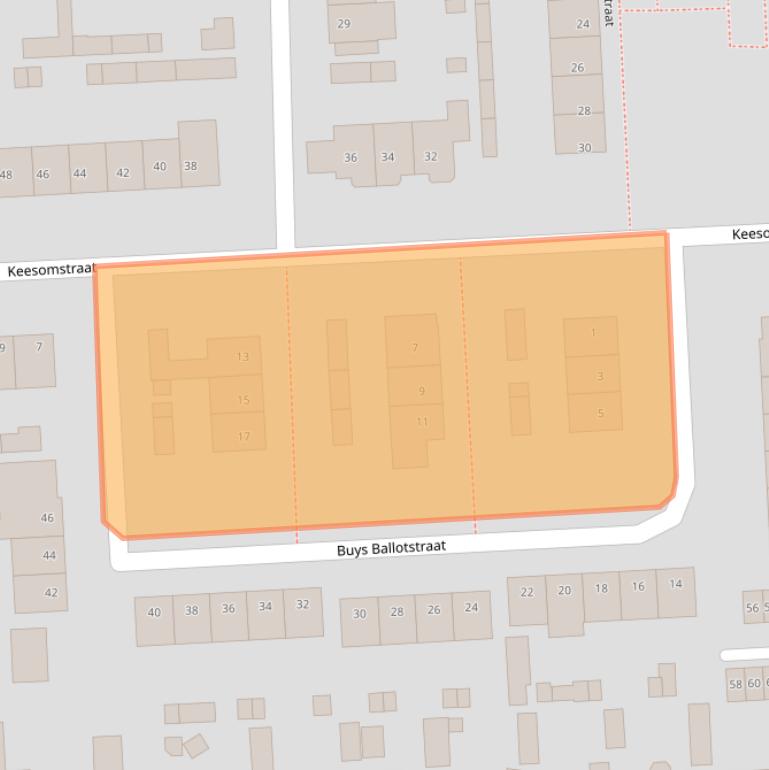 Kaart van postcodegebied 4631GV.