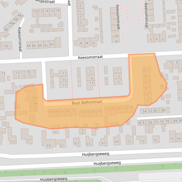 Kaart van postcodegebied 4631GW.