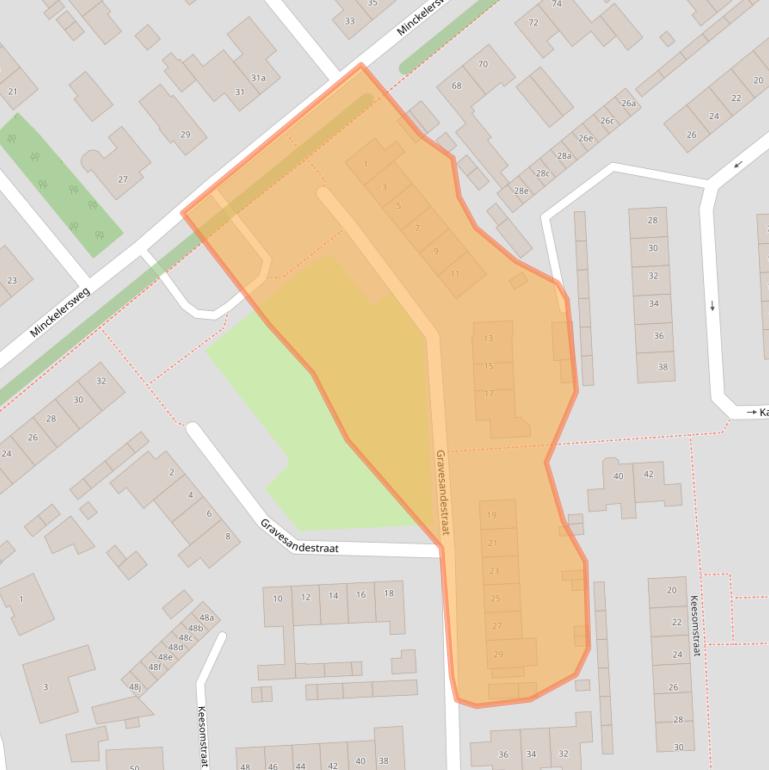 Kaart van postcodegebied 4631HA.