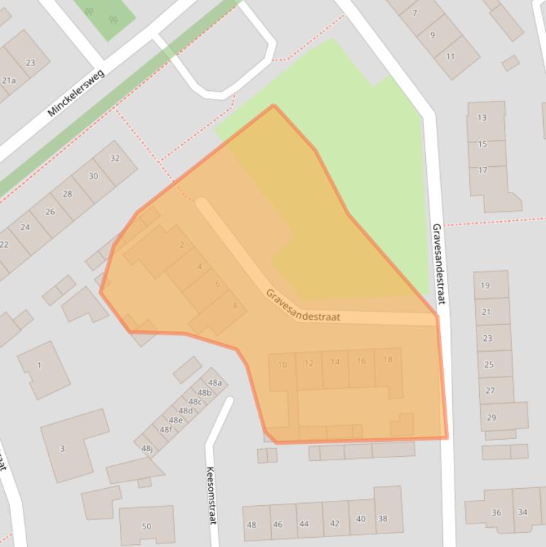 Kaart van postcodegebied 4631HB.
