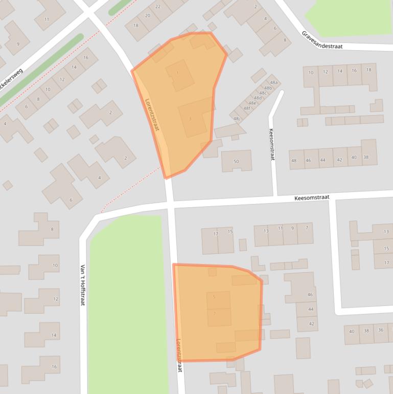 Kaart van postcodegebied 4631HC.