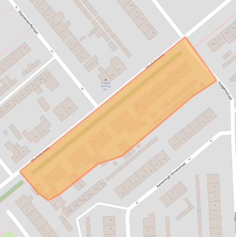 Kaart van postcodegebied 4631HL.