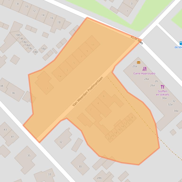 Kaart van postcodegebied 4631JZ.