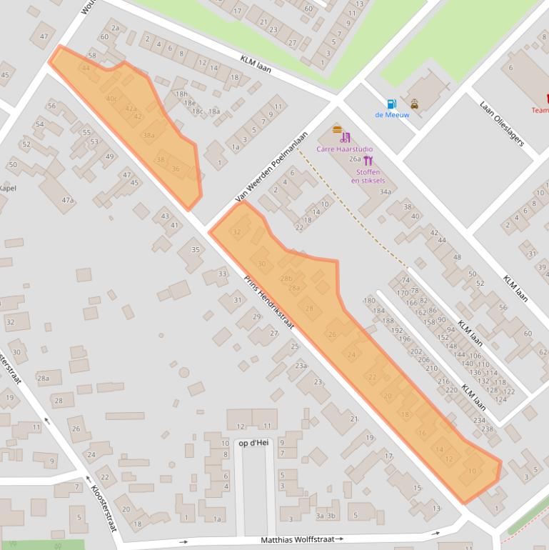 Kaart van postcodegebied 4631KC.