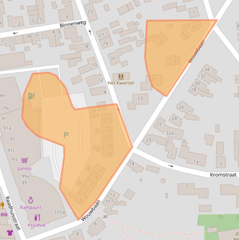 Kaart van postcodegebied 4631KJ.