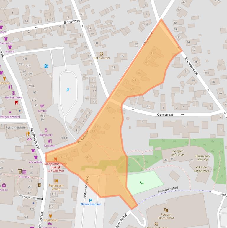 Kaart van postcodegebied 4631KM.