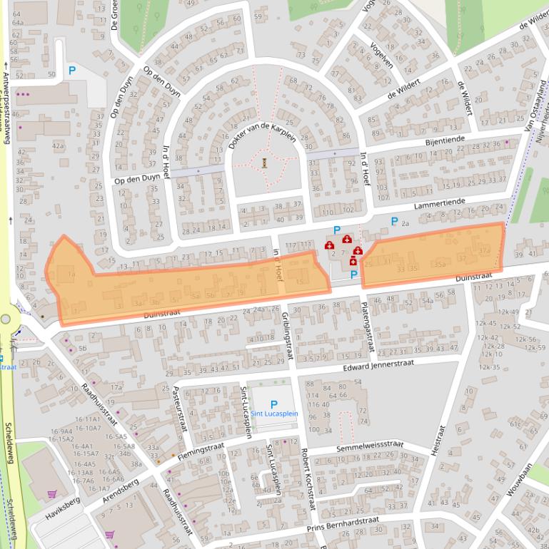 Kaart van postcodegebied 4631KR.