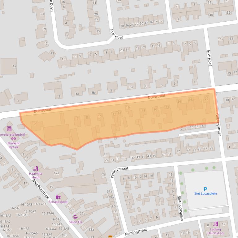 Kaart van postcodegebied 4631KT.