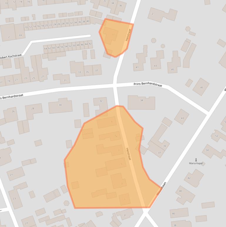 Kaart van postcodegebied 4631KW.