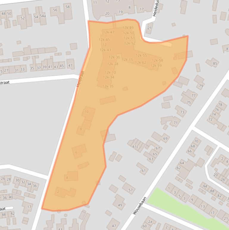 Kaart van postcodegebied 4631KX.