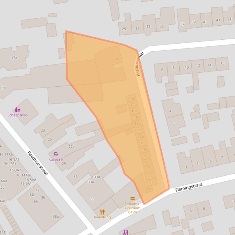 Kaart van postcodegebied 4631LD.