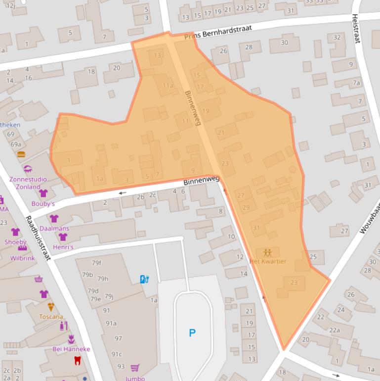 Kaart van postcodegebied 4631LN.