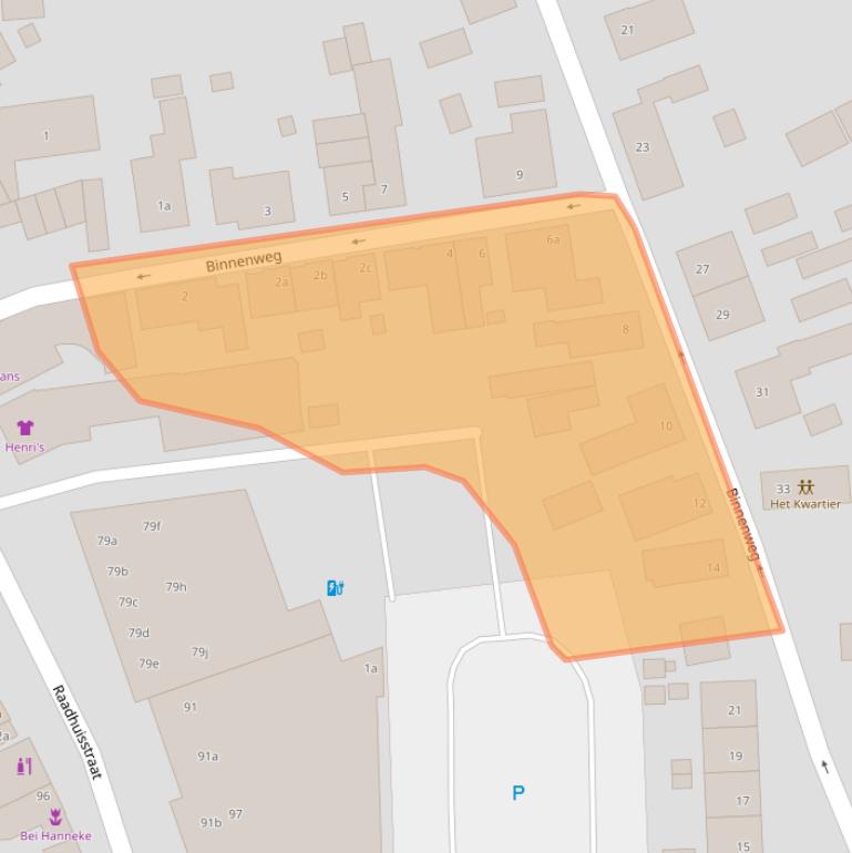 Kaart van postcodegebied 4631LP.