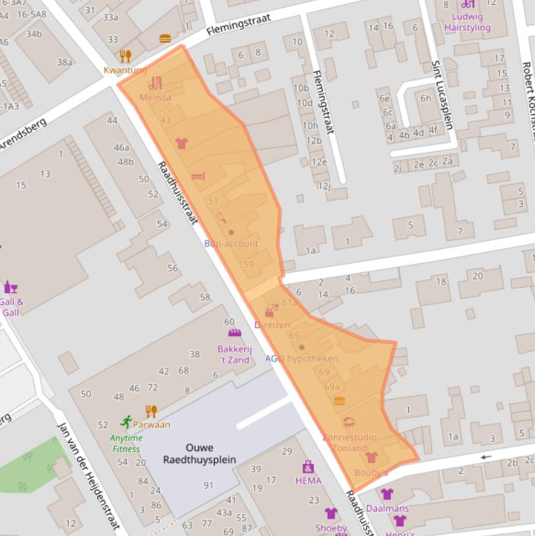 Kaart van postcodegebied 4631NB.