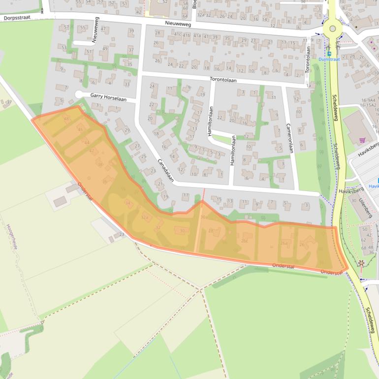 Kaart van postcodegebied 4631NR.