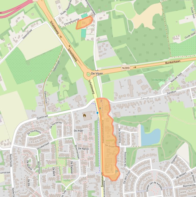 Kaart van postcodegebied 4631RB.