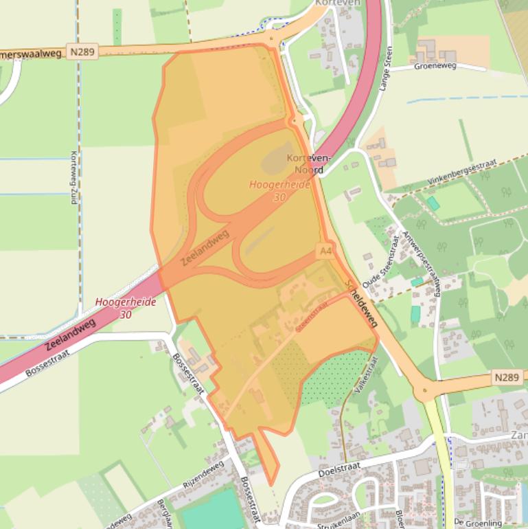 Kaart van postcodegebied 4631RE.