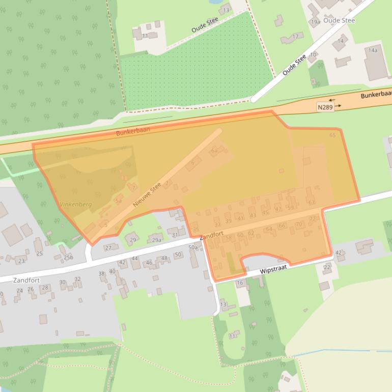 Kaart van postcodegebied 4631RN.