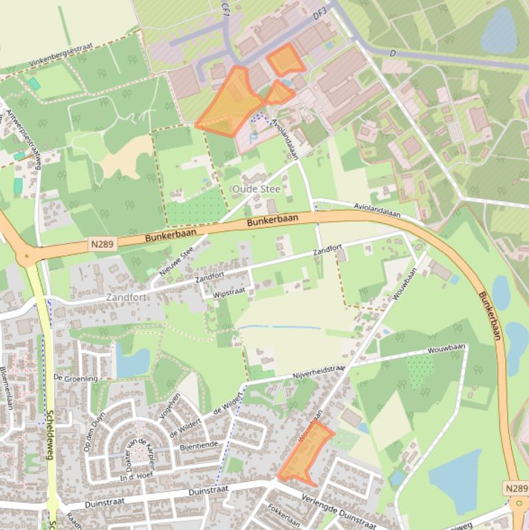 Kaart van postcodegebied 4631RV.