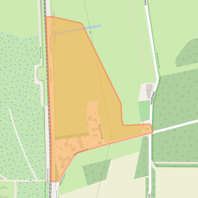 Kaart van postcodegebied 4631SG.