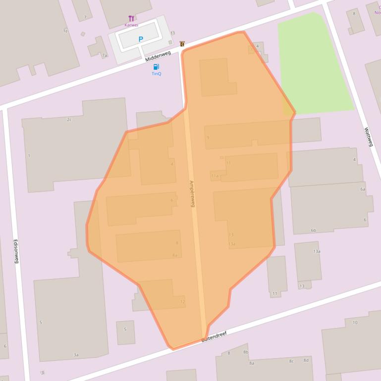 Kaart van postcodegebied 4631SP.