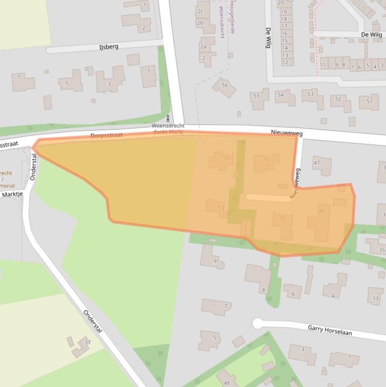 Kaart van postcodegebied 4631TD.