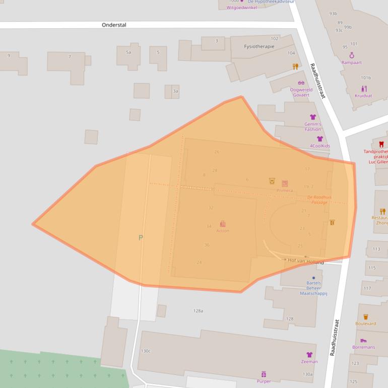 Kaart van postcodegebied 4631VZ.