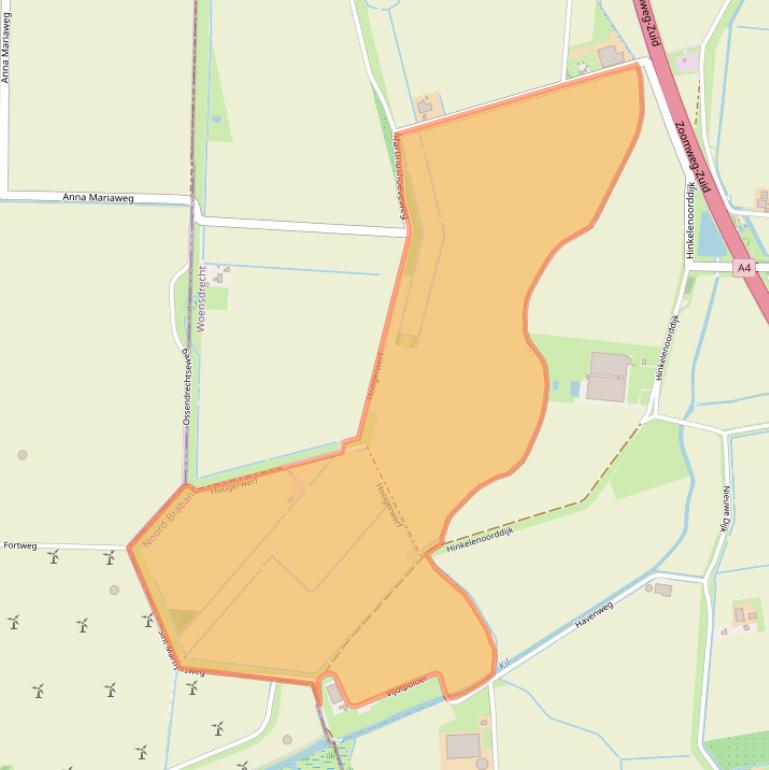 Kaart van postcodegebied 4634PG.