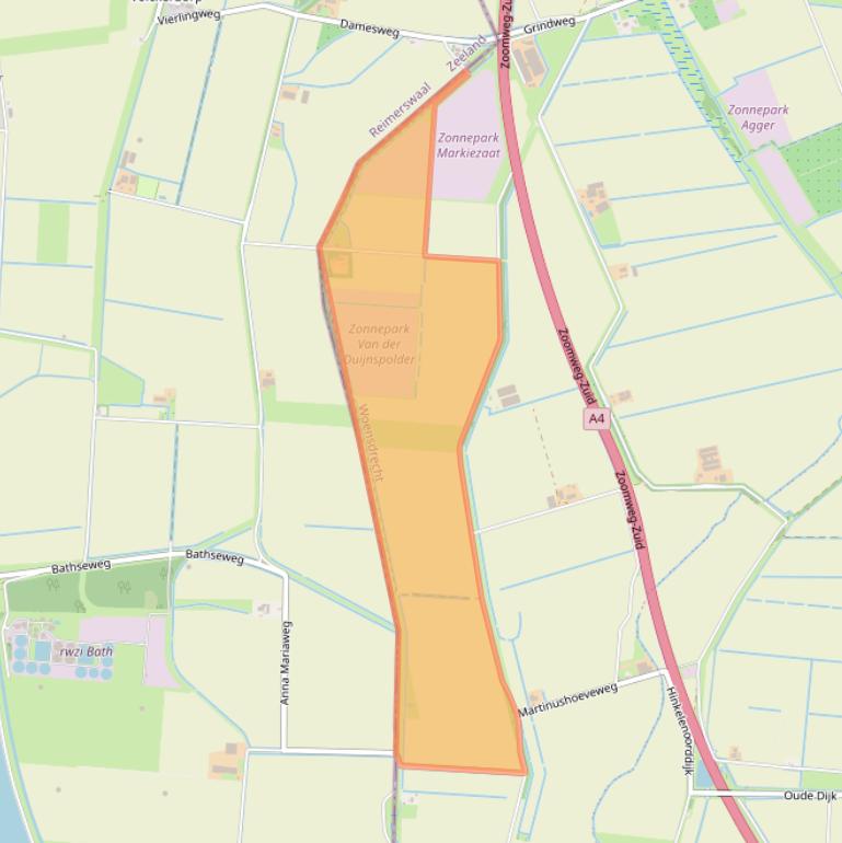 Kaart van postcodegebied 4634PK.