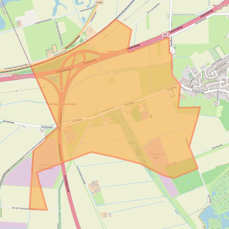 Kaart van postcodegebied 4634PP.