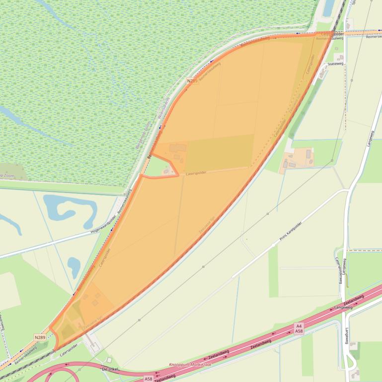 Kaart van postcodegebied 4634PZ.