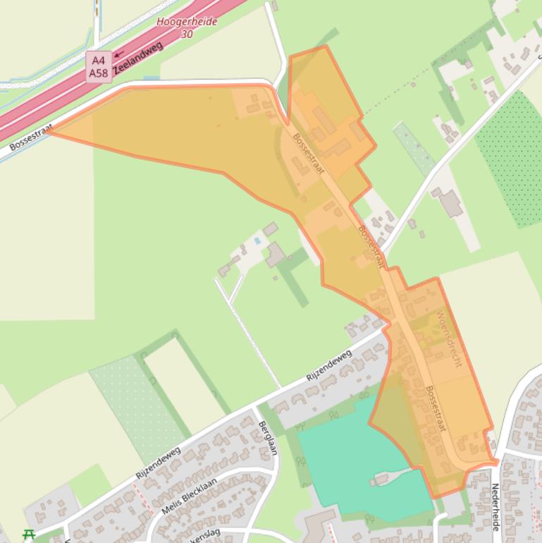 Kaart van postcodegebied 4634RG.