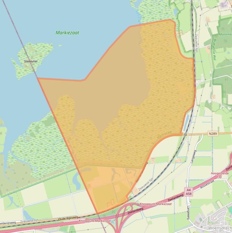 Kaart van postcodegebied 4634SB.